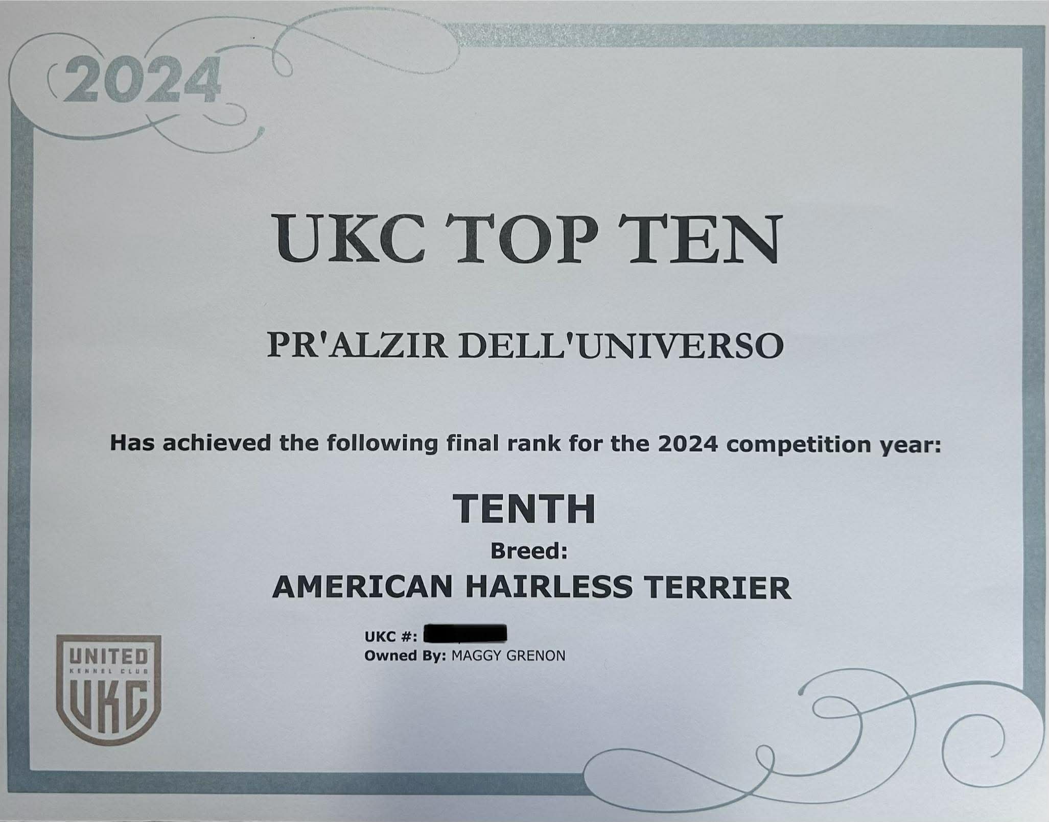 Azir – certificat UKC 1