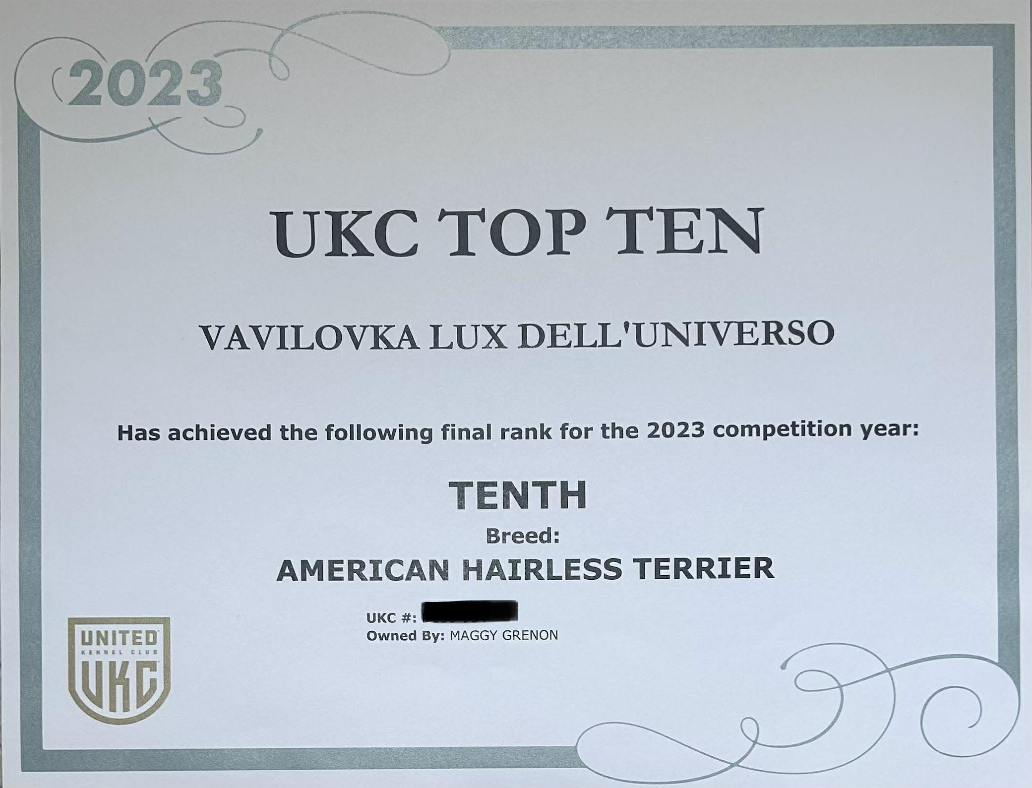 Azir – certificat UKC 2